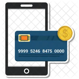 Payment through mobile  Icon