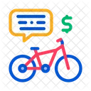 Payment Using Bicycle Icon