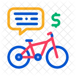 Payment Using Bicycle  Icon