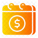 Payroll Dollar Coin Calendar Icon
