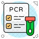 PCR検査、医療検査、検査レポート アイコン