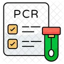 PCR検査、医療検査、検査レポート アイコン