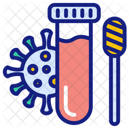 Pcr Test Icon - Download in Colored Outline Style