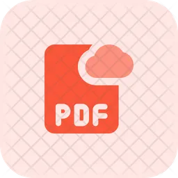 Archivo pdf en la nube  Icono