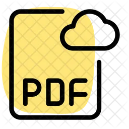 Archivo pdf en la nube  Icono