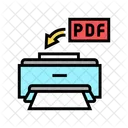Printing Pdf File Icon