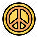 Peace Hippy Circular Icon
