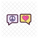 Peace Love Heart Icon