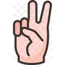 Peace Victory Fingers Icon