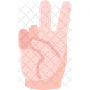 Peace Victory Fingers Icon