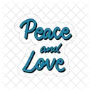 Peace And Love Peace Typography Icon