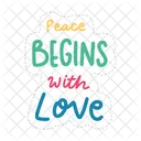 Peace begins with love  Icon