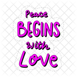 Peace begins with love  Icon