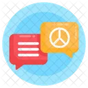 Peace Conversation Peace Chat Peace Messaging Icon