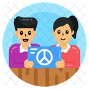 Avatars Peace Couple Peace Spouse Icon
