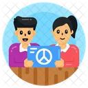 Avatars Peace Couple Peace Spouse Icon