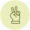 Peace Fingers Two Pentaglow Icon