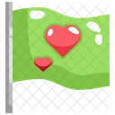 Peace Flag Peace Love Flag Flagpole Icon
