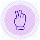 Peace Hand Color Circle Icon Icon