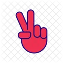 Peace hand symbol  Icon