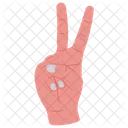 Peace Victory Fingers Icon