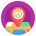 Peace Pin Peace Location Peace Gps Icon