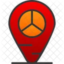 Peace Location Pin Peace Icon