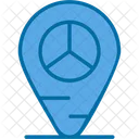 Peace Location Pin Peace Icon