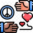 Peace Love Love Peace Icon