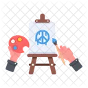 Peace Painting Canvas Painting Easel Painting 아이콘