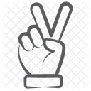 Peace Sign Victory Hand Gesture Icon