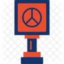 Peace Sign Banner Holding Icon