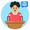 Peace Lecture Peace Speech Oration Icon