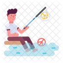Peaceful Activity Peaceful Person Fishing Activity 아이콘