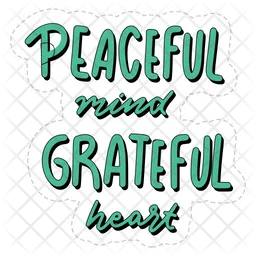 Peaceful mind grateful heart  Icon