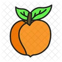 Peach Organic Fruit Icon
