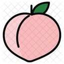 Peach Grocery Fruit Icon