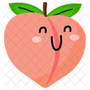 Peach Fruit Fresh Icon
