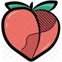 Peach Fruit Fresh Icon