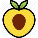 Peach Half Fruit Icon