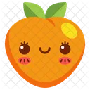Peach Fruit Face Icon