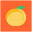 Peach Green Fruit Icon