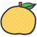 Peach Green Fruit Icon