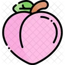 Peach Fruit Healthy Food Icon