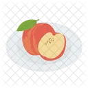 Peach Fruit Healthy Food Icon