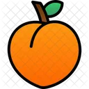 Peach Fruit Vegan Icon