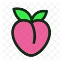 Peach Summer Fruit Icon