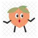 Peach fruit character  Icon