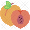 Peach Fruit Healthy Food Icon