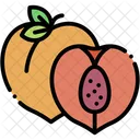 Peach Fruit Healthy Food Icon